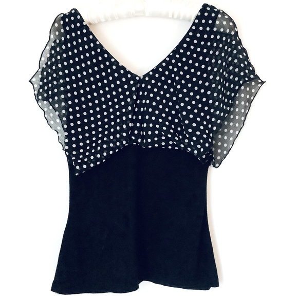 IZ Byer California Polka Dot Top - Picture 3 of 4